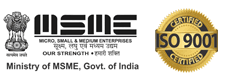 MSME and ISO 9001 Certified